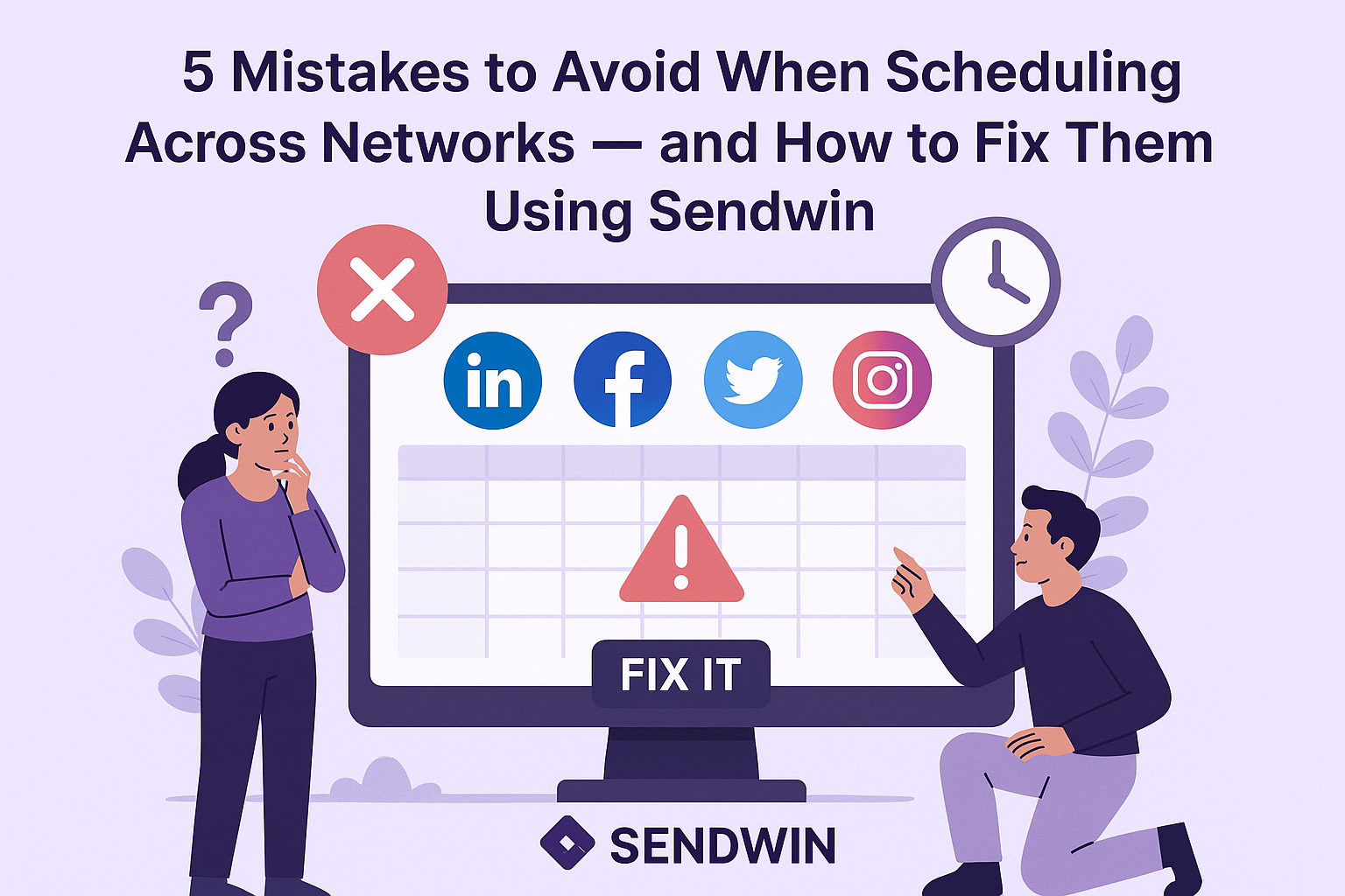 5 Mistakes to Avoid When Scheduling Across Networks — and How to Fix Them Using Sendwin
