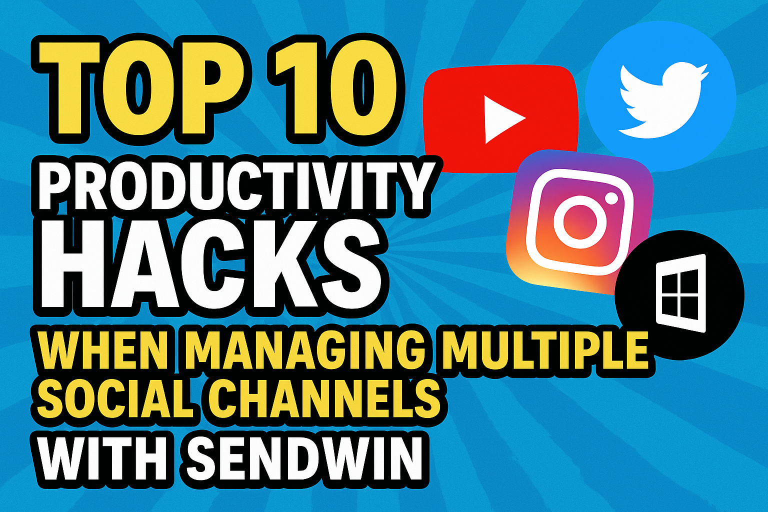 Top 10 Productivity Hacks When Managing Multiple Social Channels with Sendwin