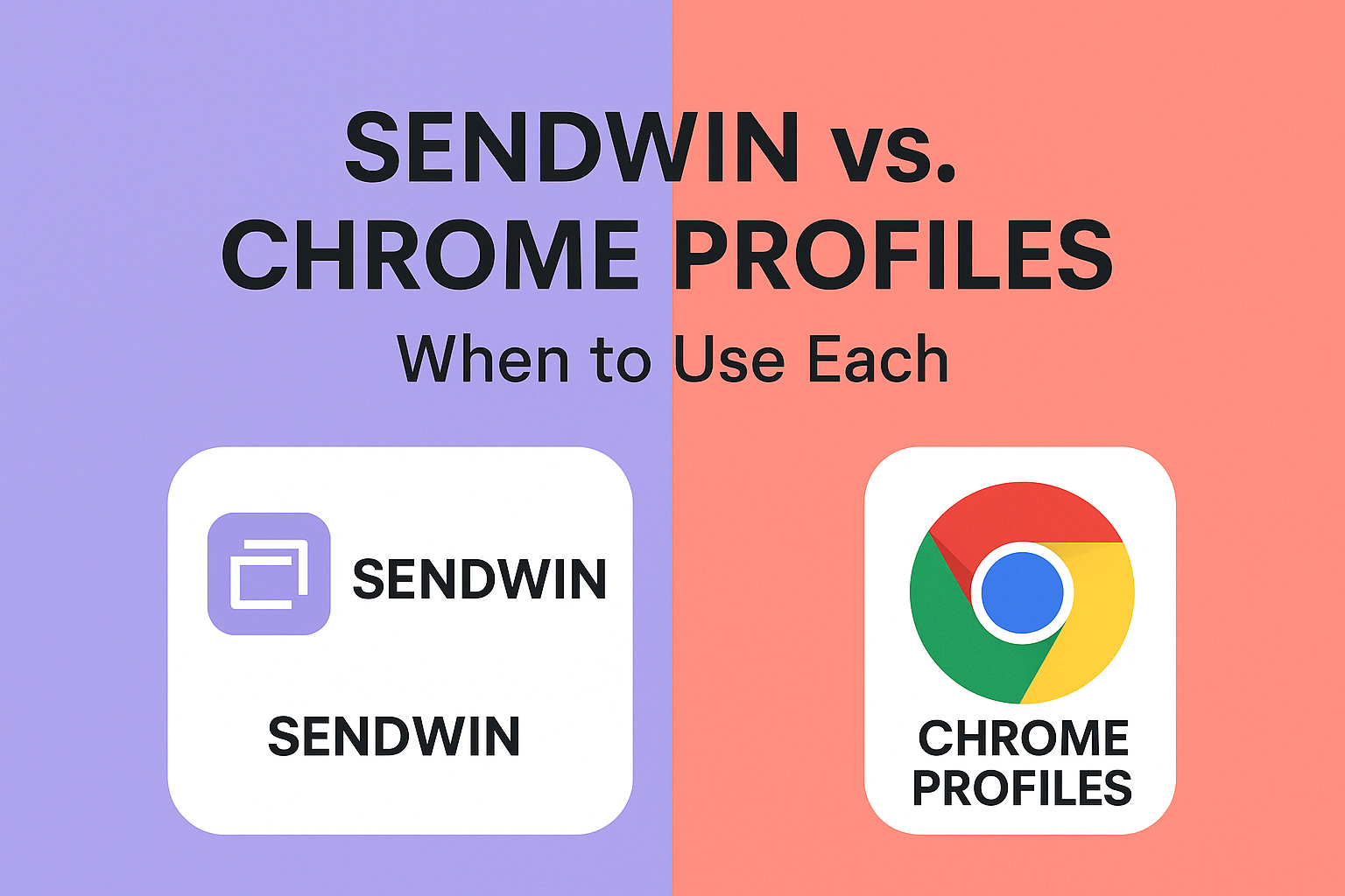 Sendwin vs. Chrome Profiles: When to Use Each