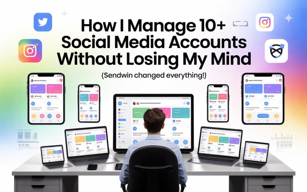 How I Manage 10+ Social Media Accounts Without Losing My Mind (Sendwin Changed Everything!)