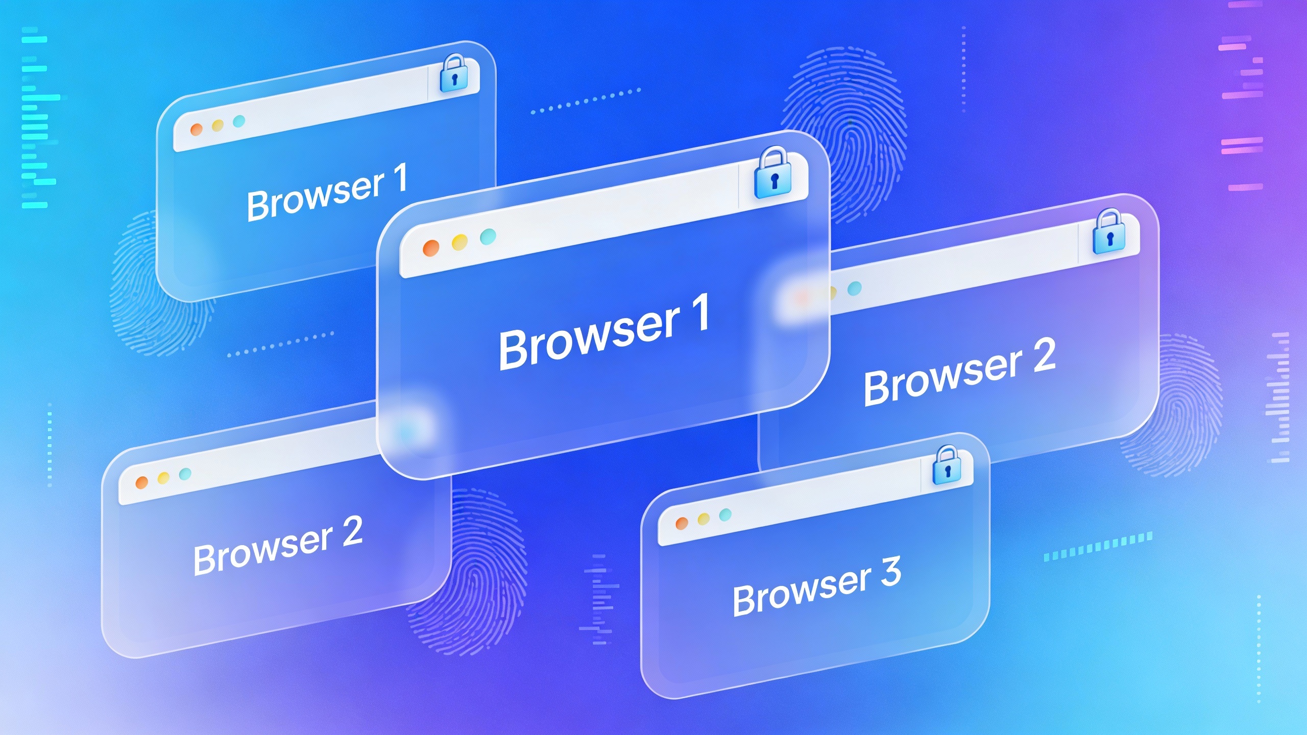 Modern tech illustration showing browser isolation concept for Disable Browser Fingerprinting.
