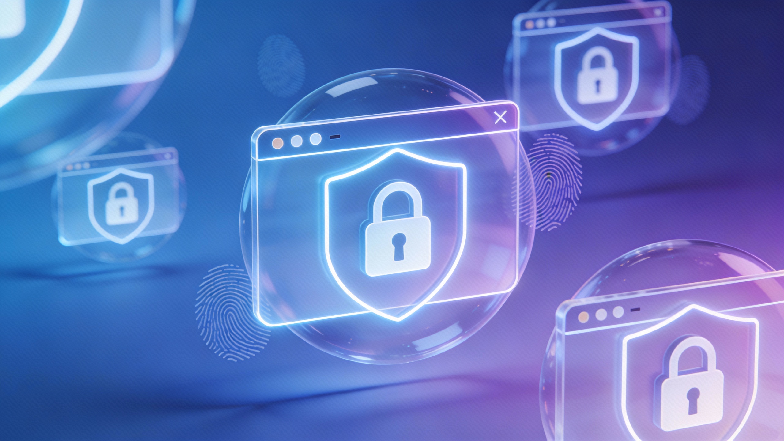 Modern tech illustration showing browser isolation concept for Multi Account Browser.
        Multip