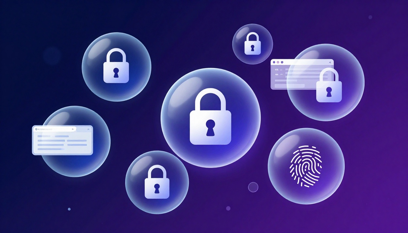 Modern tech illustration showing browser isolation concept for Browser Automation Ethics.
        Mu