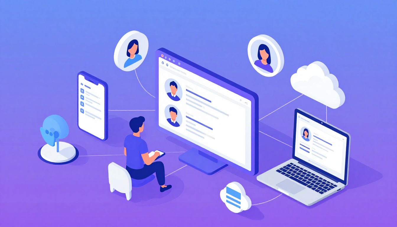Isometric illustration of multi-account management with Manage Multiple Payment Processors For Welln