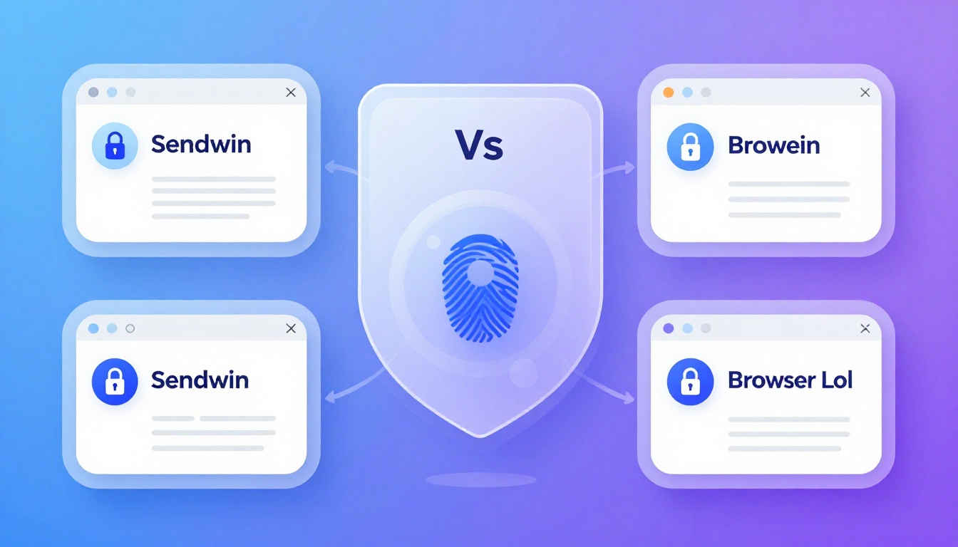 Modern tech illustration showing browser isolation concept for Sendwin Vs Browser Lol.
        Multi
