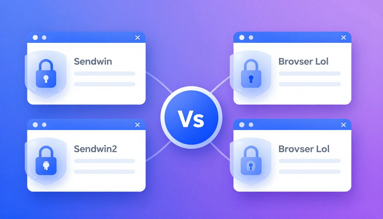 Modern tech illustration showing browser isolation concept for Sendwin Vs Browser Lol.
        Multi