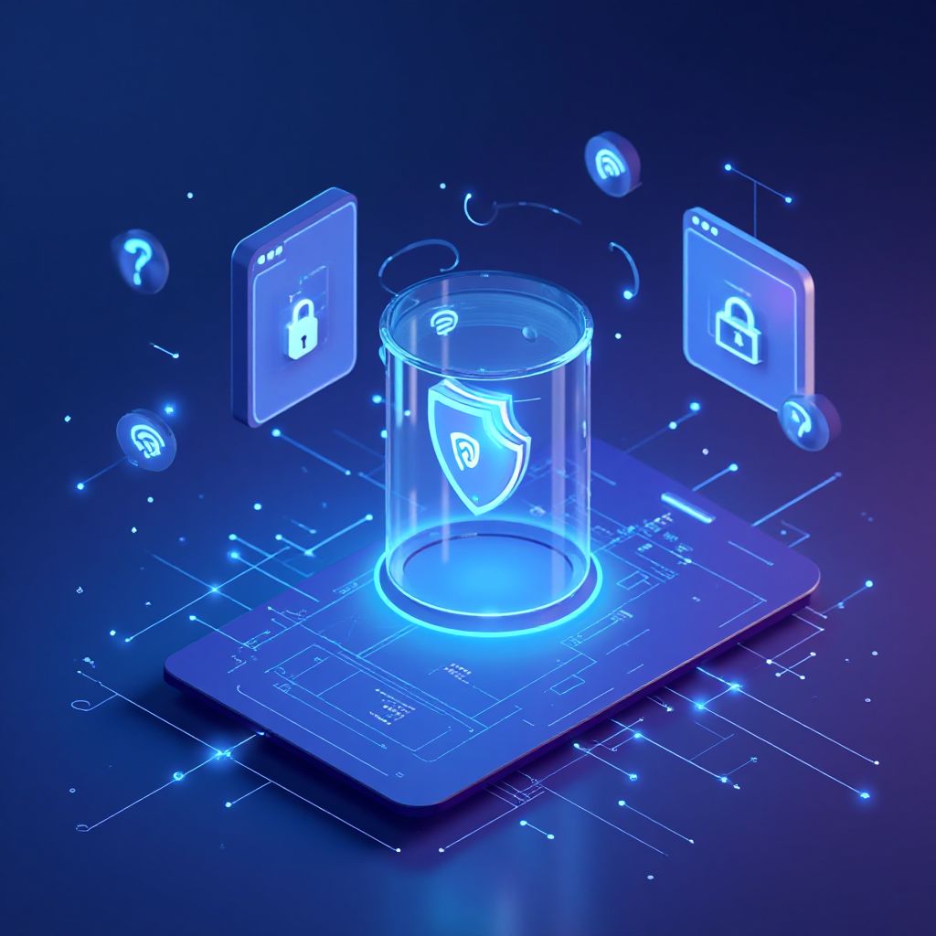 Modern tech illustration showing browser isolation concept for Browser Automation Without Detection.