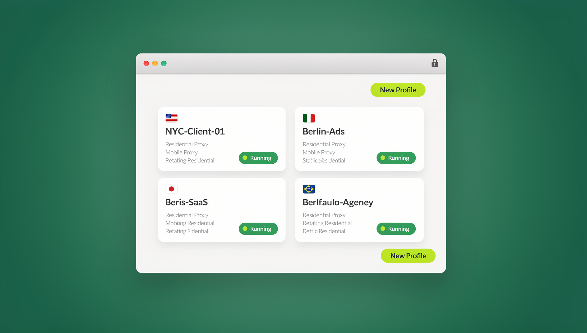 Turn Browser Profiles Into Code With One API — Send.win dashboard