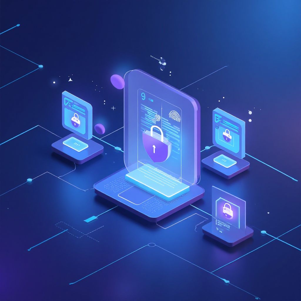 Modern tech illustration showing browser isolation concept for Storage Partitioning Browser Privacy.