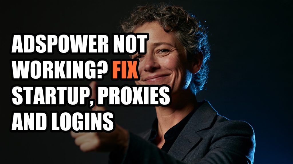 AdsPower Not Working? Fix Startup, Proxies and Logins