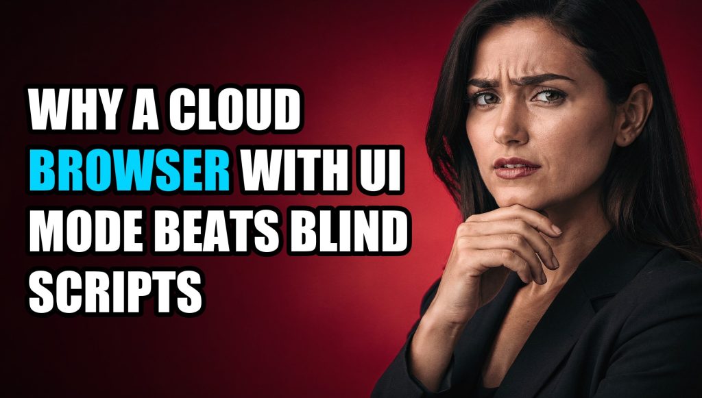 Why a Cloud Browser With UI Mode Beats Blind Scripts