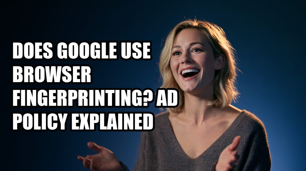 Does Google Use Browser Fingerprinting? Ad Policy Explained