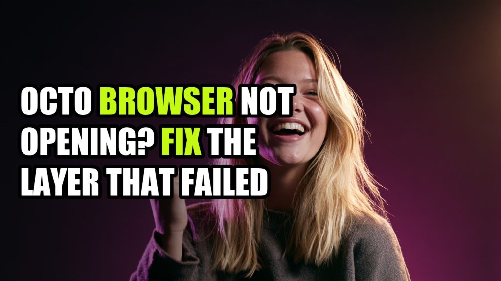 Octo Browser Not Opening? Fix the Layer That Failed