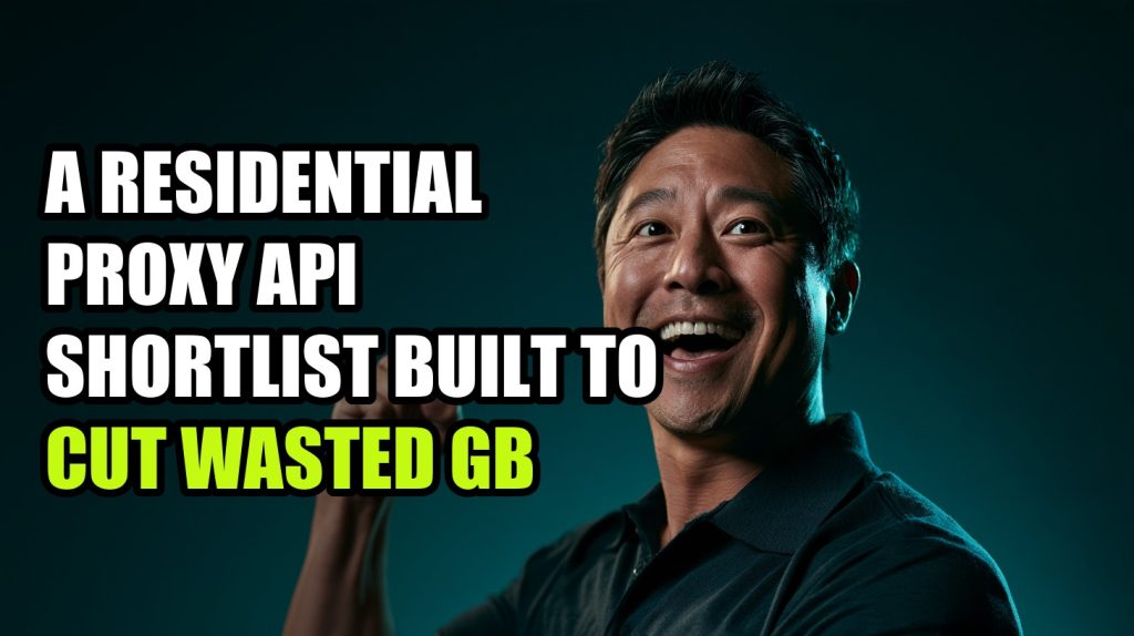 A Residential Proxy API Shortlist Built to Cut Wasted GB